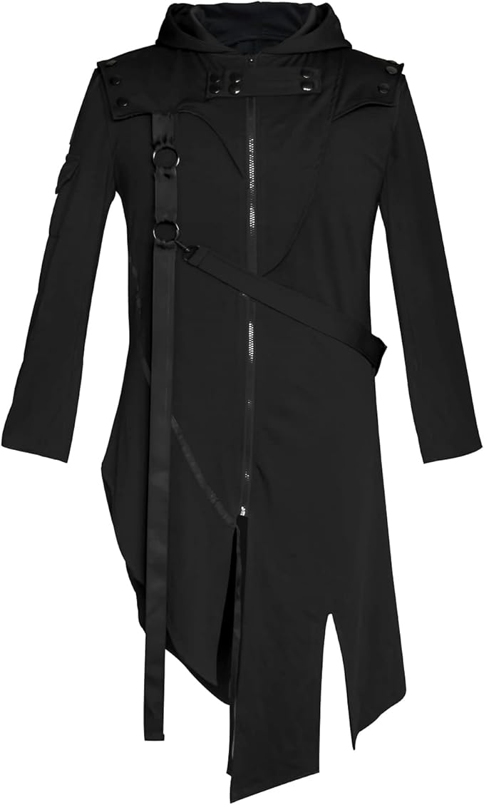 thopil 男士中世纪蒸汽朋克风衣哥特式文艺复兴时期风衣