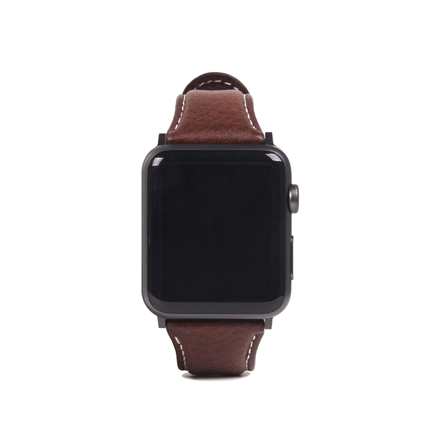 Italian Minerva Box Leather Brown SD89AW for SLG Design Apple Watch Band 4mm/44mm
