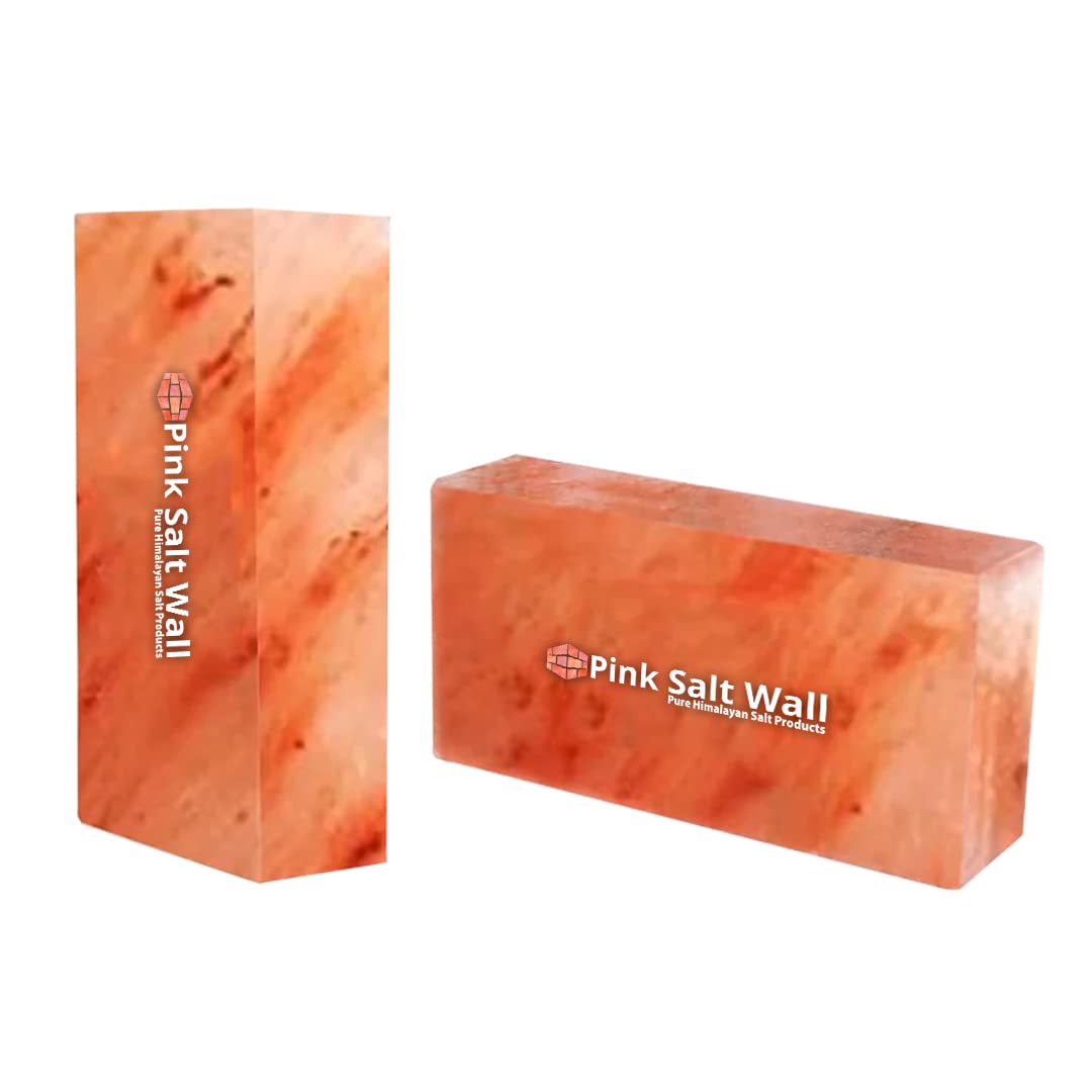 Natural Himalayan salt bricks 20.32 x 10.16 x 5.18 cm Build salt wallboard home decor, improve Salt room * and spa,2 pieces