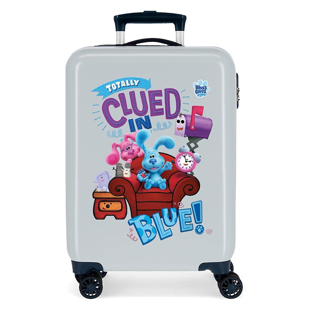 Blue's Clues and You cabin bag, blue, 38 x 55 x 20 cm, rigid, ABS combination buckle, side 342 kg, 4 dual wheels, hand luggage., Blue, 38x55x20 cms, cabin compartment