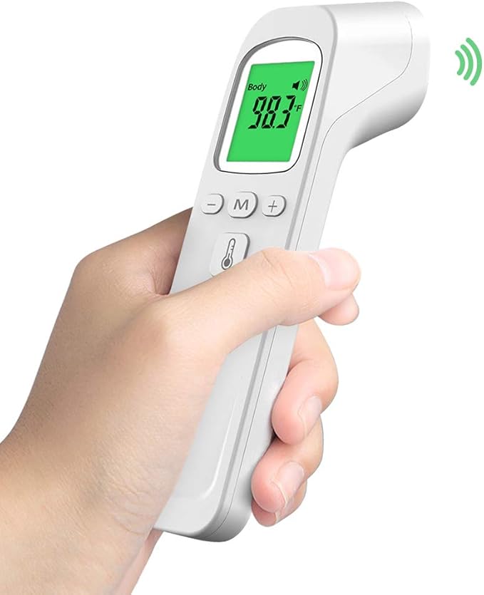 额头温度计 非接触式红外线数字温度计 带发烧报警器 耳温计 适用于