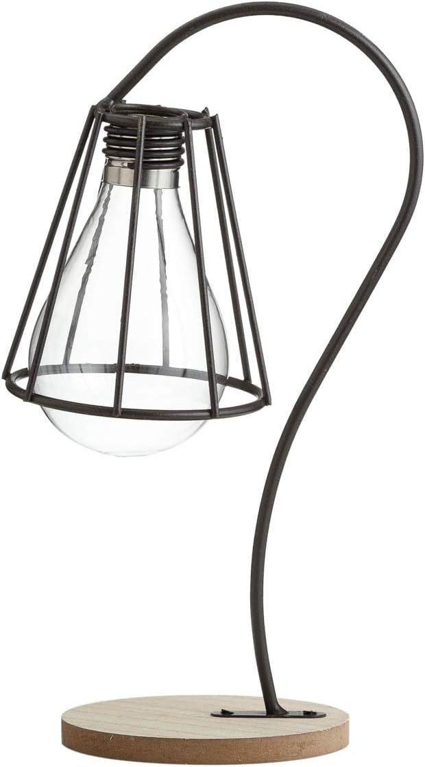 tj 全球灯带玻璃灯泡花瓶架,植物玻璃容器,培植站,水培植物金属支架