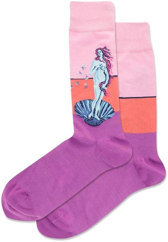 hotsox 男式 pop birth of venus 水手袜 1 双,男式 10-13