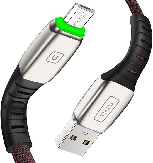 Micro Usb 连接线 适用于android 手机充电器 Iniu 3a 快速充电usb 微型电缆 3 件装 6 5 3 3 1 6 英尺 编织线usb 充电器线 适用于三星galaxy S7 S6 Edge Xbox