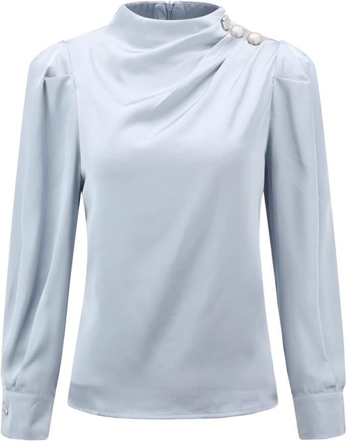 女式优雅企领工作服衬衫上衣