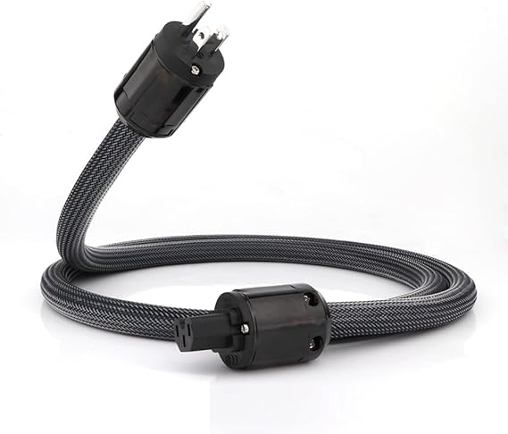 Monosaudio Hifi 音频ac 电源线 配有3 爪美国版镀铑插头的电源线 12 Awg 发烧友电源线125v 15a 编织袖电源线 3 3ft 1m 亚马逊中国 电脑 It