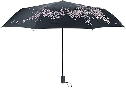 七彩人生纯手工缝制 零 透光黑胶晴雨伞三折八 叠雨伞纳米拒水伞布搭配新一代黑胶涂层拒水防晒两不误小巧便携小黑伞