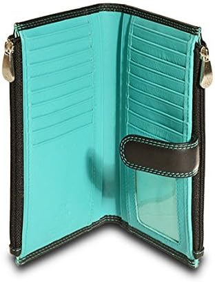 visconti cd23 jade 女式软皮革双折钱包,手拿包 colorado 系列