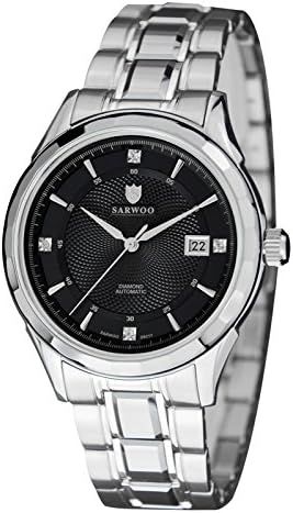 sarwoo商沃超薄钨钢机械表 男士表 防水表 镶钻男士钨钢表