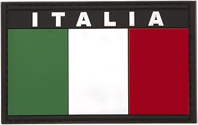 marche varie patch 3d 意大利国旗,带魔术贴 8 x 5 厘米