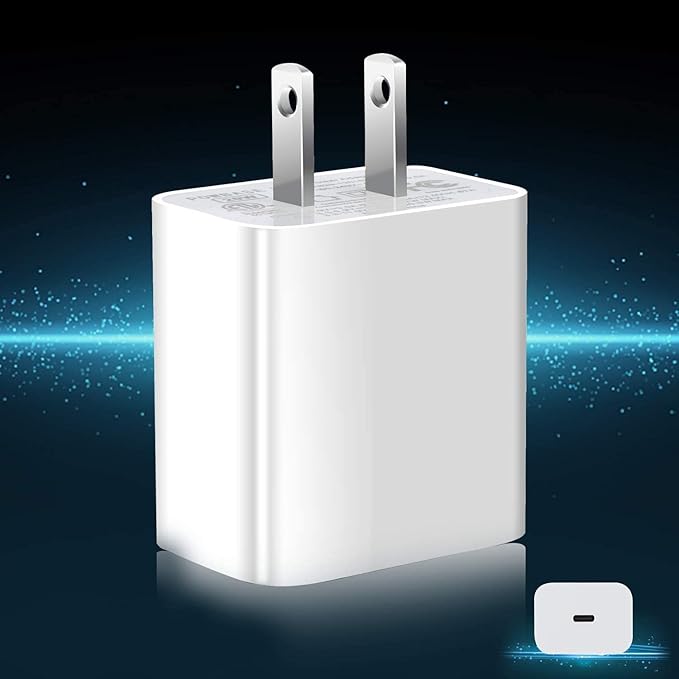 topkech usb c 充电器,20w pd 快速充电器兼容 iphone 12 / 11 / pro