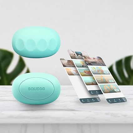Squegg 数字动态计和抓握增强器 通过智能蓝牙配对锻炼 加强和测量您的抓握力高达100 千克 2 磅 非常适合肌肉恢复 物理 等 亚马逊中国 运动户外休闲