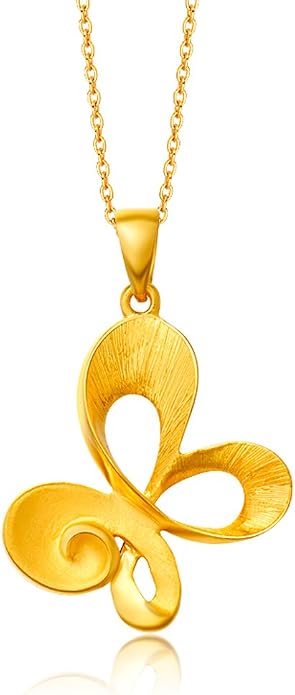 chowtaifook 周大福 蝴蝶 黄金/千足金吊坠(工费:88 计价)f174418
