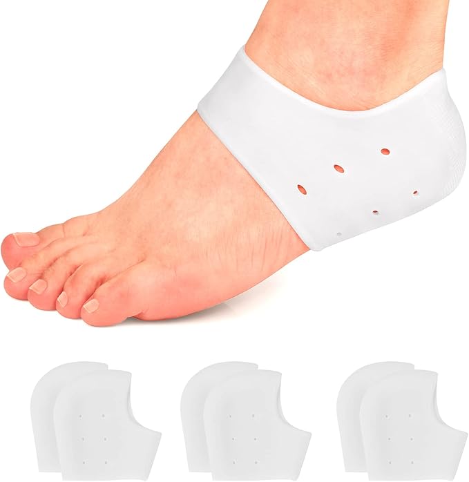 脚跟保护垫,3 双装鞋跟套垫,鞋跟垫垫,缓解足底*,*,*,裂纹,白色