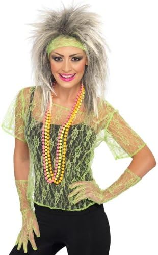 smiffys 蕾丝网背心 - 霓虹绿 : smiffys: 亚马逊中国: 玩具