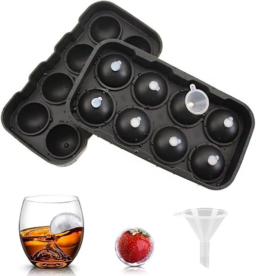 小漏斗用于威士忌鸡尾酒饮料,杜松子酒,鸡尾酒饮料(冰球直径 4