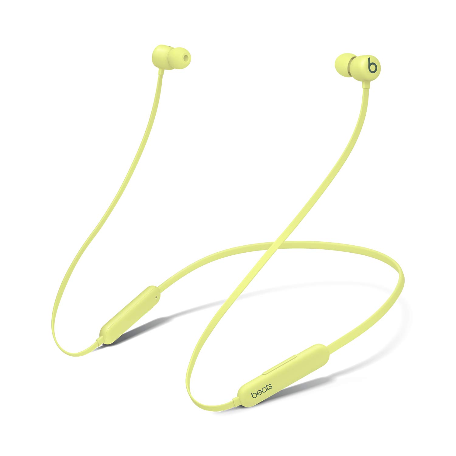Beats Flex Wireless earbuds - Apple W1 headset chip, magnetic headphones, Level 1 Bluetooth,12 hours listening time, built-in microphone - Grapefruit Yellow