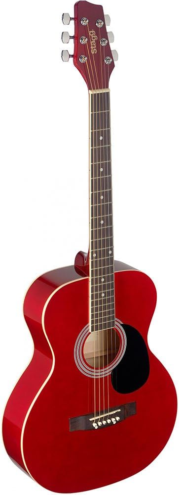 stagg sa20a red auditorium 原声吉他,带林登顶,红色,全尺寸