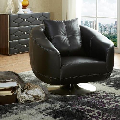 顾家家居 头层真皮单人沙发 沙发旋转功能办公洽谈 681