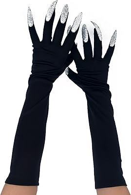 chengzi 万圣节条纹幽灵爪手套 适用于派对