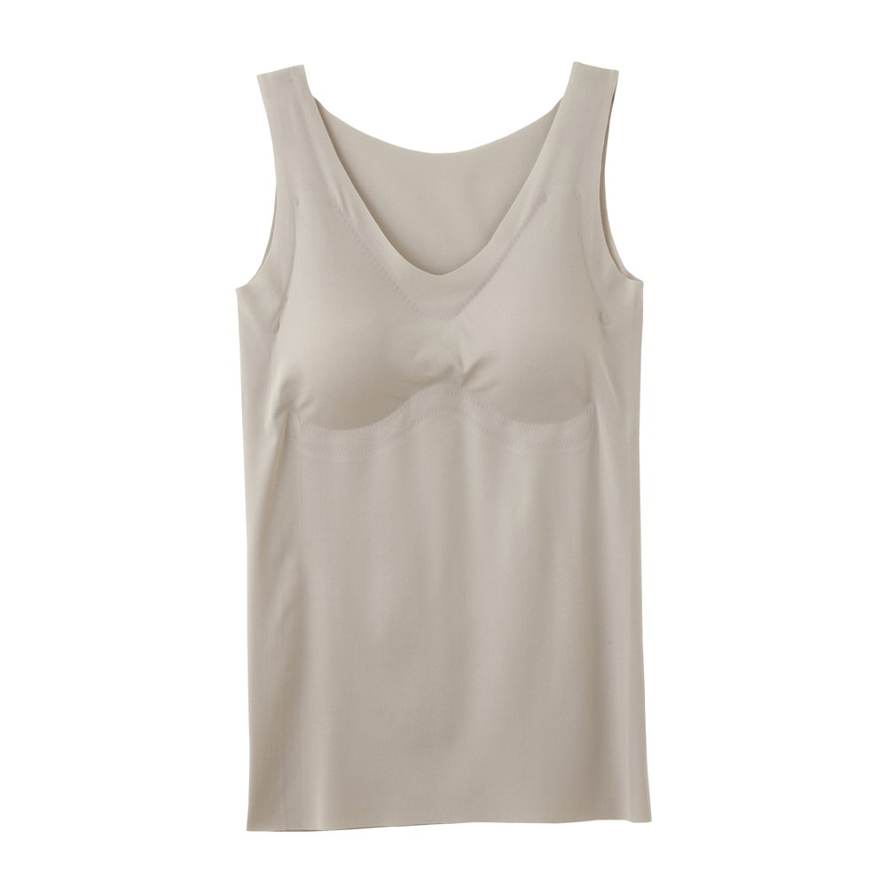 GUNZE 郡是 坦克背心 KIREILABO 完全无缝 凉爽轻盈 带胸垫 KL7258 女士