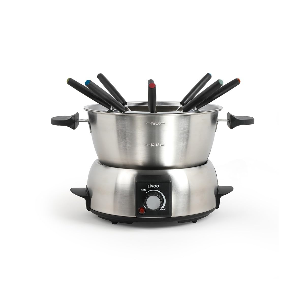 LIVOO DOC263 Electric Hotpot Machine Stainless Steel Metallic Grey