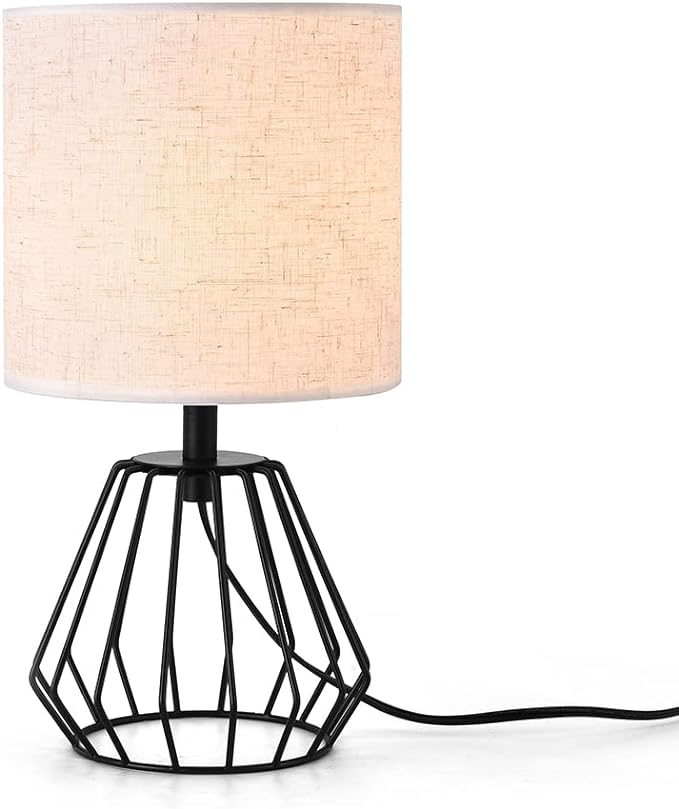 Youbetia Bedside Table Lamp - Touch Lamp with USB Port and Outlet, 3 Way Dimmable Table Lamps Nightstand Lamp Pink Lamp for Bedroom Living Room Dorm Nursery Office(Bulb Included)