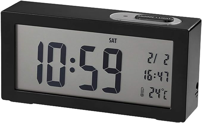 dugena 黑色塑料闹钟 150 x 75 x 40 毫米