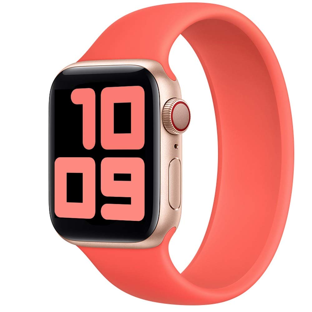 Strawberry Apple Pie Elastic Single Loop strap Compatible with Apple Watch Strap 38mm 40mm 42mm 44mm Buckle or buckle Sport Elastic Silicone for Women and Men Wristband iWatch Series 6/SE/5/4/3/2/1