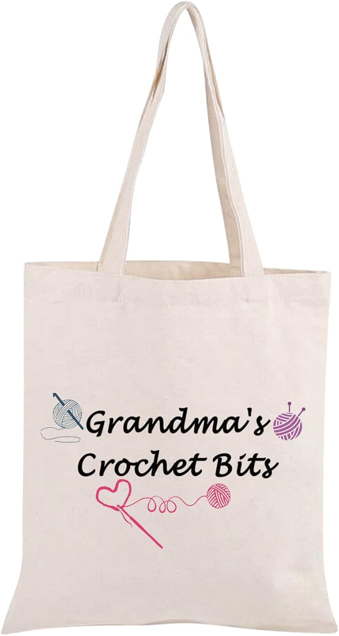pwhaoo grandma 钩针编织购物袋 钩针编织配件 手提袋 奶奶的钩针