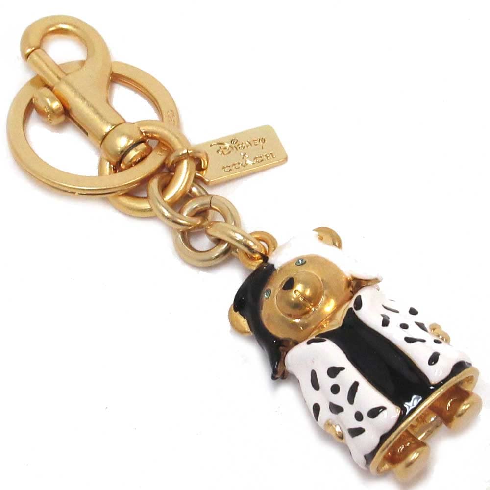 Coach Disney X Cruella Bear Bag pendant Model number CC4, Gold, small