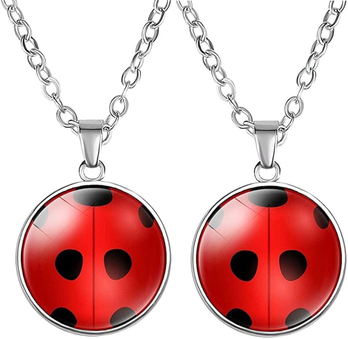 seiraa 2 件好运瓢虫手链 *好的朋友 首饰瓢虫情人礼物 送给女昆虫