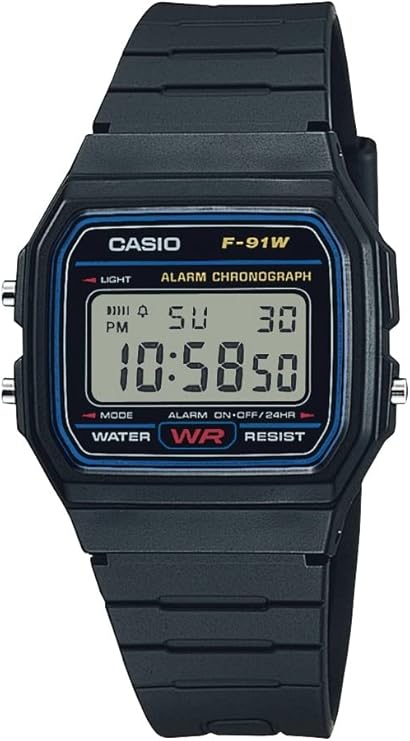 casio 卡西欧 f91w-1 经典树脂表带数字运动手表