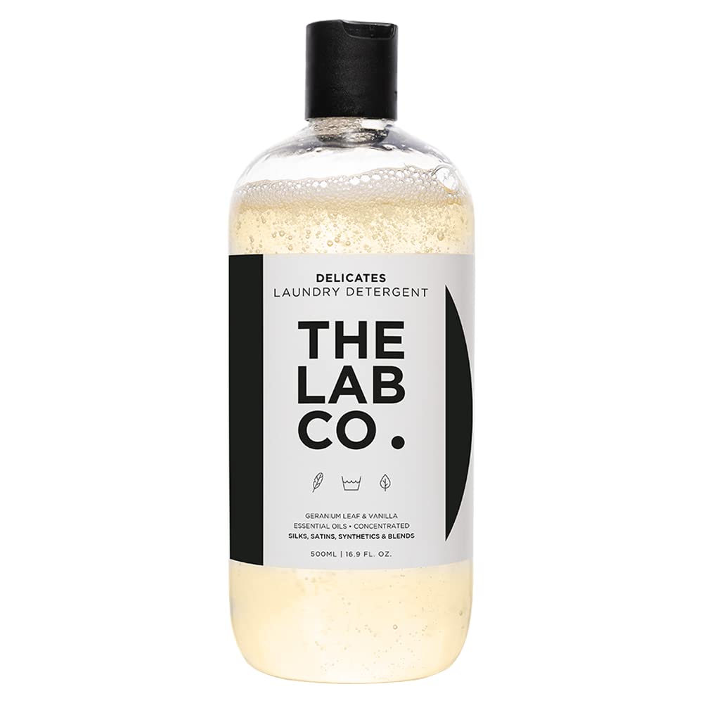 The Lab Co. Laundry detergent for fine 500ml - suitable for satin, silk, lace, underwear, fine fabrics and clothing. Non-living *. * Up to 32 washes