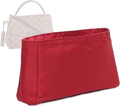 尼龙钱包收纳袋,适用于 lv croisette 插件,带拉链闭合防水袋,包塑形