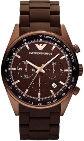 armani阿玛尼复古时尚商务钢链男士腕表咖啡色ar5982