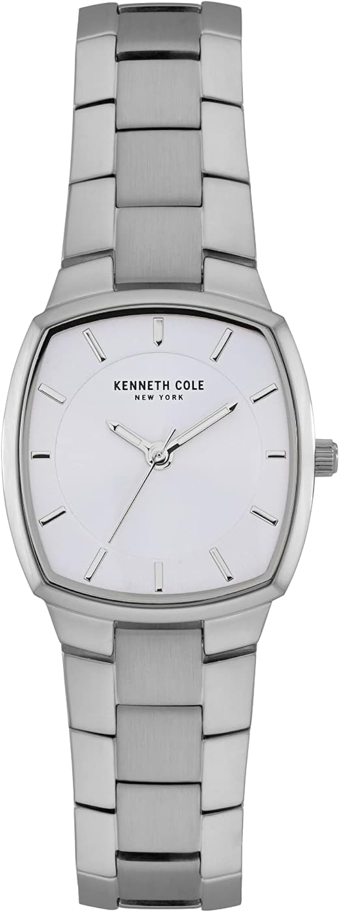 kenneth cole new york 女士经典日本石英手表,不锈钢表带,银色,13.