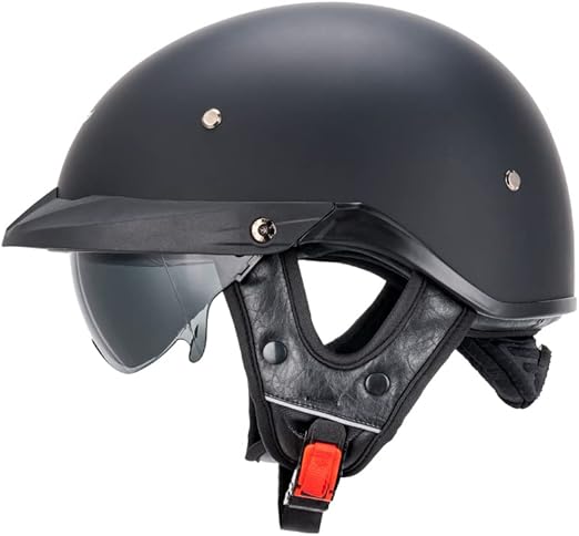 vcoros 半摩托车头盔 [2023 *版 ] vhf04 开放式遮阳板快速释放扣可