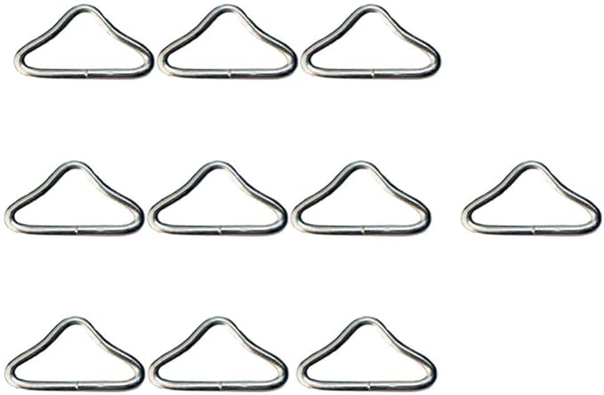 besportble 20 件不锈钢三角环扣 v 形环替换件袋蹦床垫工艺