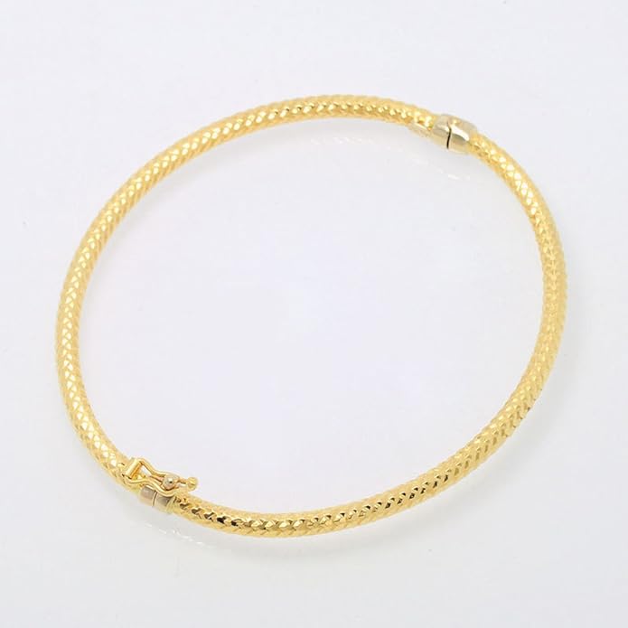 jiyem 金悦美 18k黄金手镯 金手镯玫瑰金手环女款 时尚au750手镯 18k