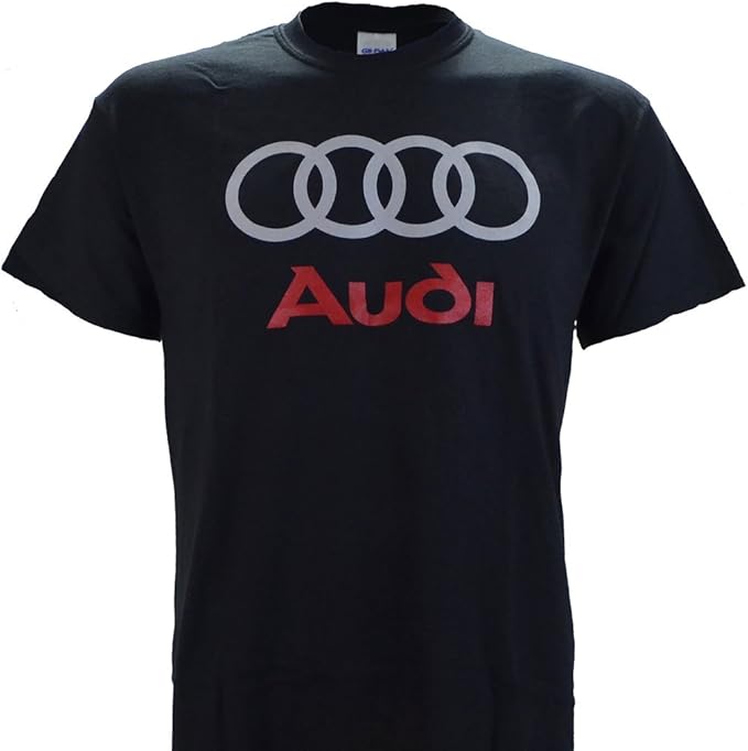 奥迪标志黑色 t 恤