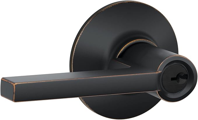 schlage f51a lat 716 latitude lever 键控入口锁,古铜色