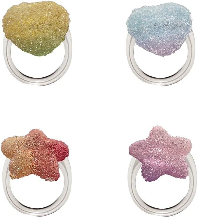 女性女孩青少年树脂关节时尚假日可堆叠戒指低*性手指塑料首饰生日