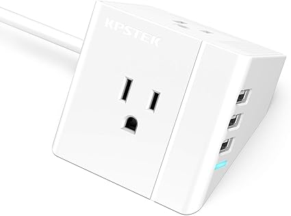 带3 个usb 和2 个插座的电源板 Kpstek 小型台式充电站带1 5 米延长线 平插头适用于游艇 宿舍房间 家庭和办公室 白色 Ks2312 亚马逊中国 家居装修