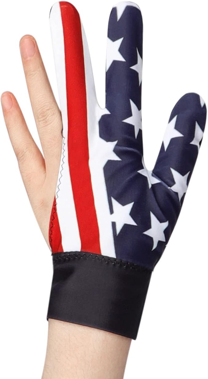 台球手套高弹性 3 指台球手套斯诺克球杆射手手套专业透气台球指套