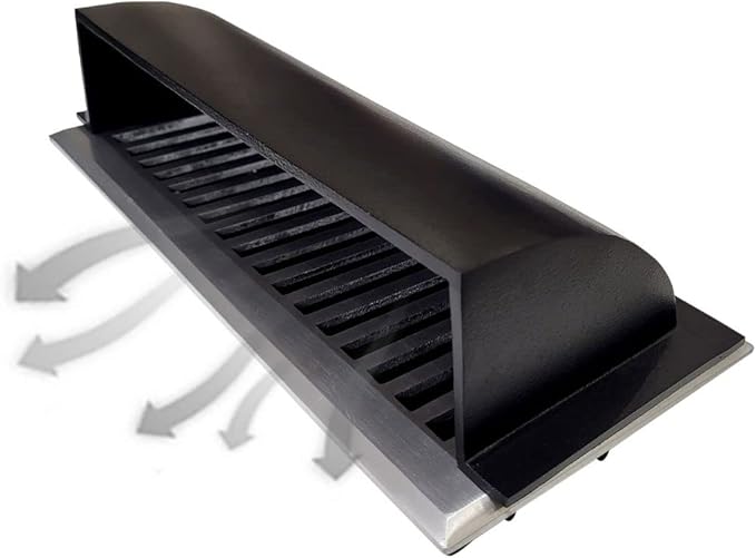 地板通风空气导流板 4 英寸 x 10 英寸 – 圆顶设计重型铸铝黑色