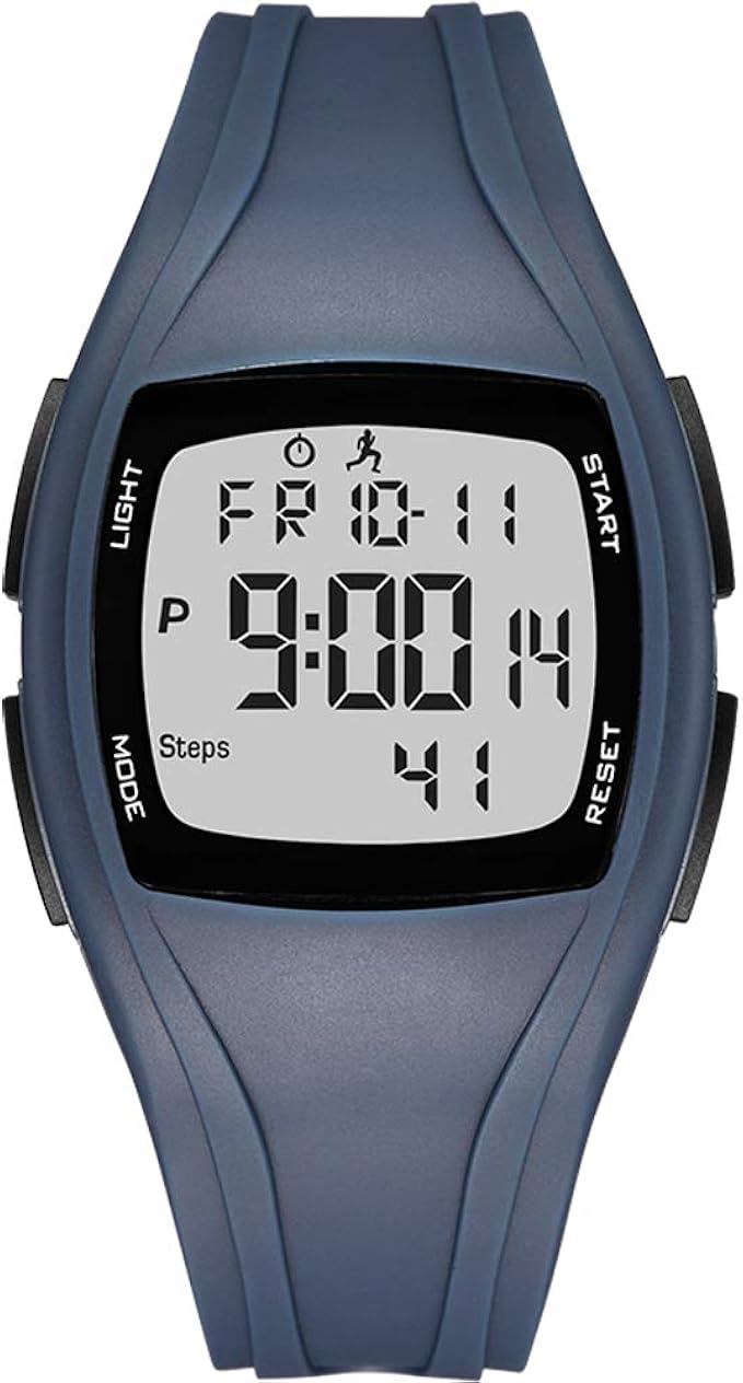 男式数字运动手表户外运动数字手表带秒表闹钟led背光日历防水数字