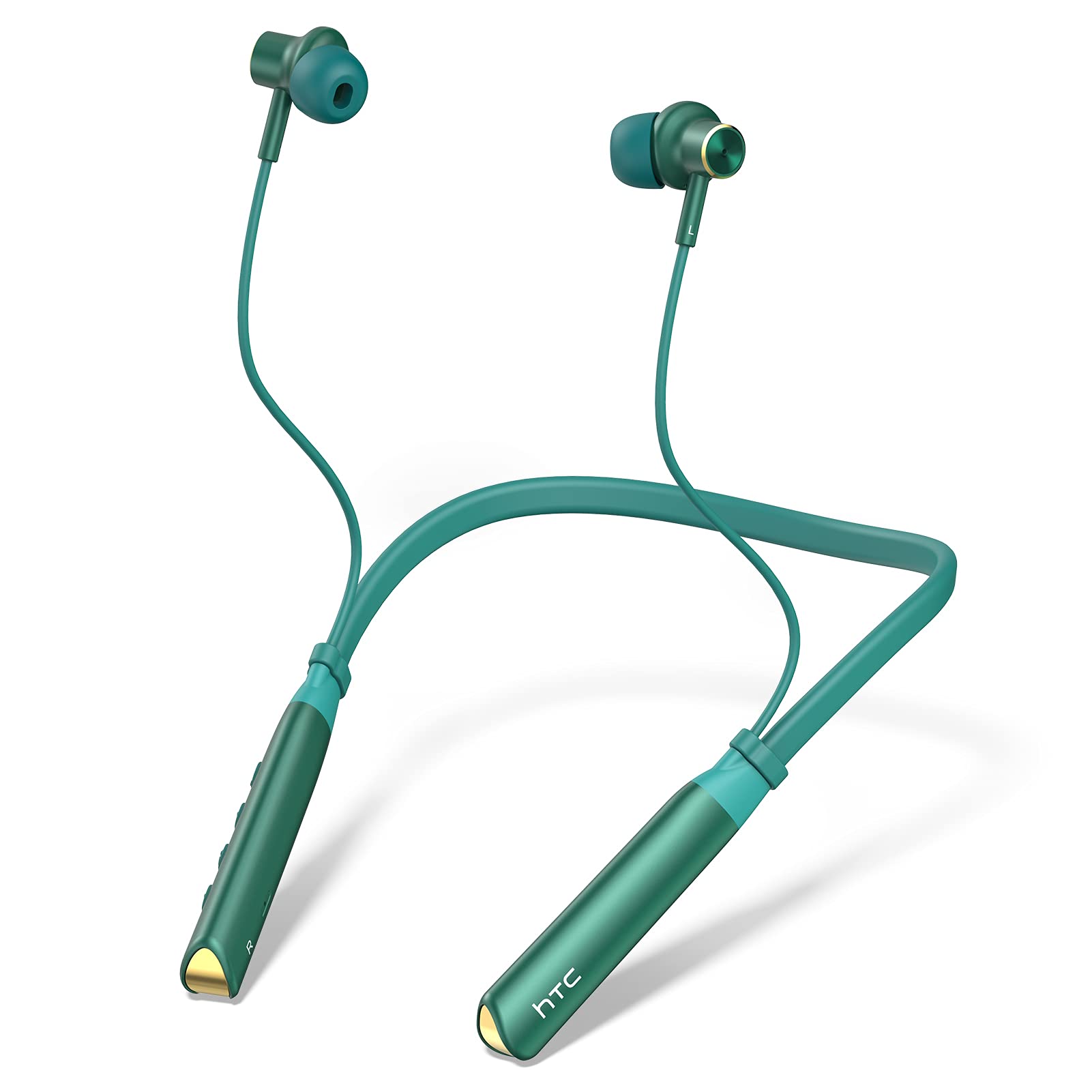 HTC Bluetooth headphones,ANC in-ear sports headphones IPX5 Waterproof Bluetooth 5.0 stereo wireless earbuds, with microphone, noise-cancelling headphones, with 16 hours of playback time, suitable for 