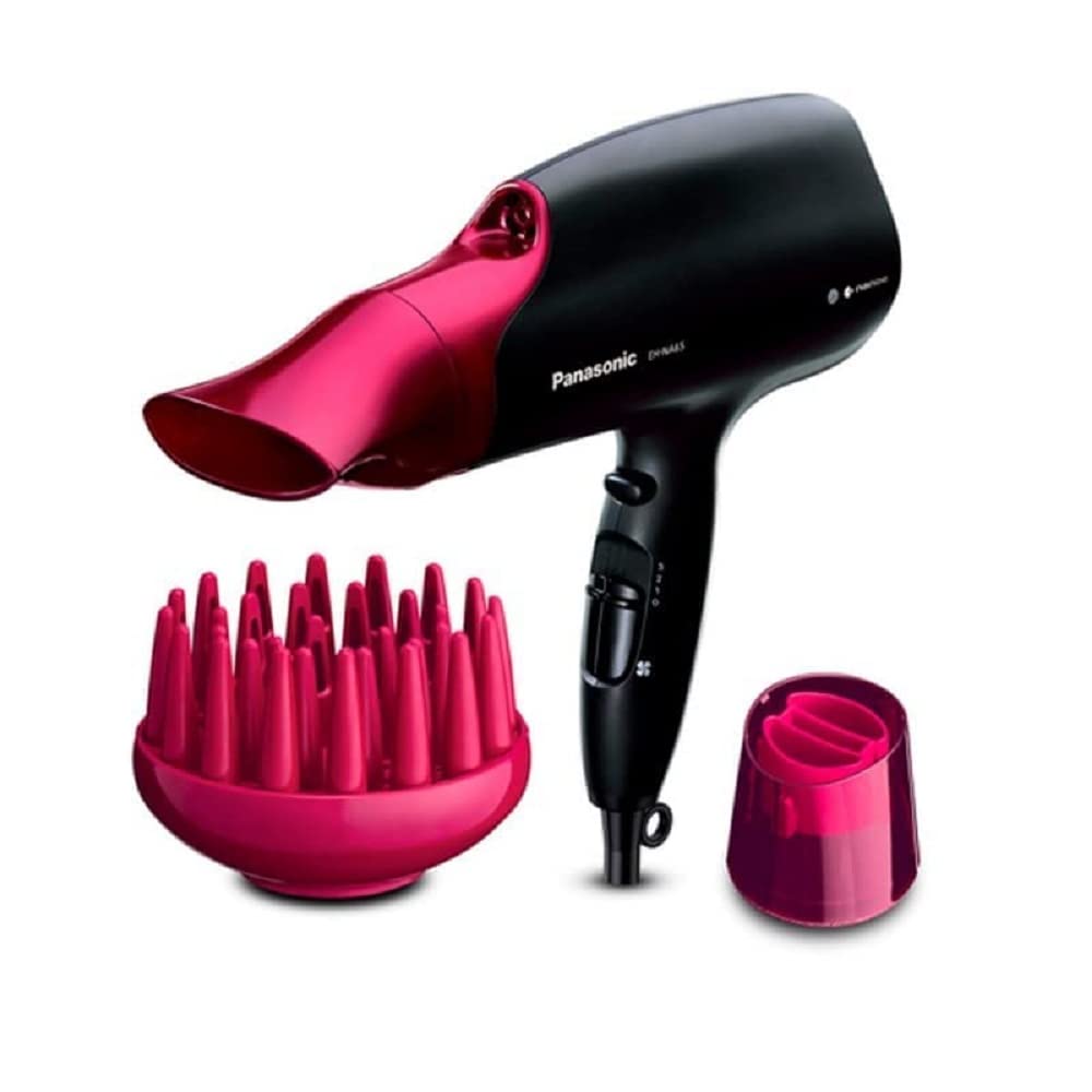 Panasonic Hair dryer EH-NA65 uses nanotechnology,3 temperature and 4 speed Settings, black pink