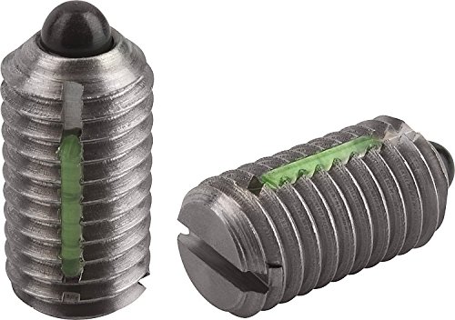 kipp 03026-aj 不锈钢弹簧柱塞,标准端压力,长锁,针式,开槽,英寸,自然